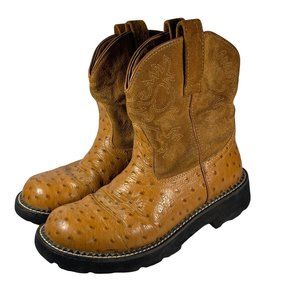 Ariat Fatbaby Western Boot Women's 8 B Brown Tan Leather Suede